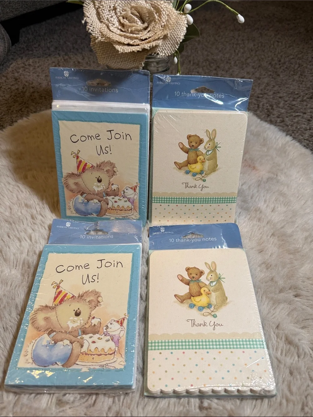 ✨American Greetings Teddy Bear Party Invitations & Thank You Cards✨